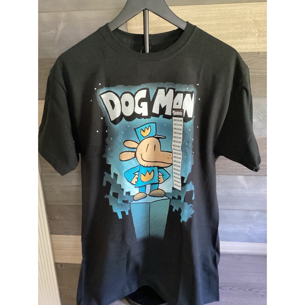 Spencer's DogMan Black Graphic T- Shirt Size Medium
